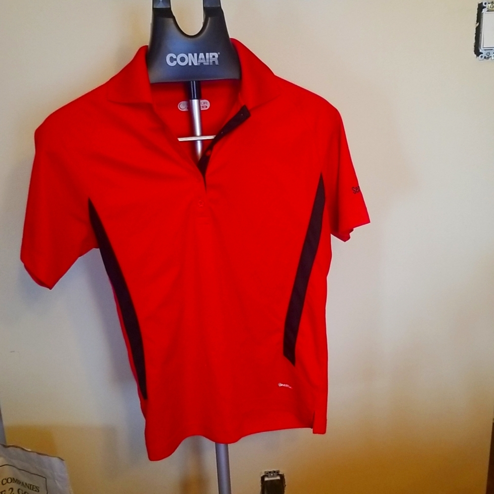 10/$10 On Tour Red Golf Shirt S